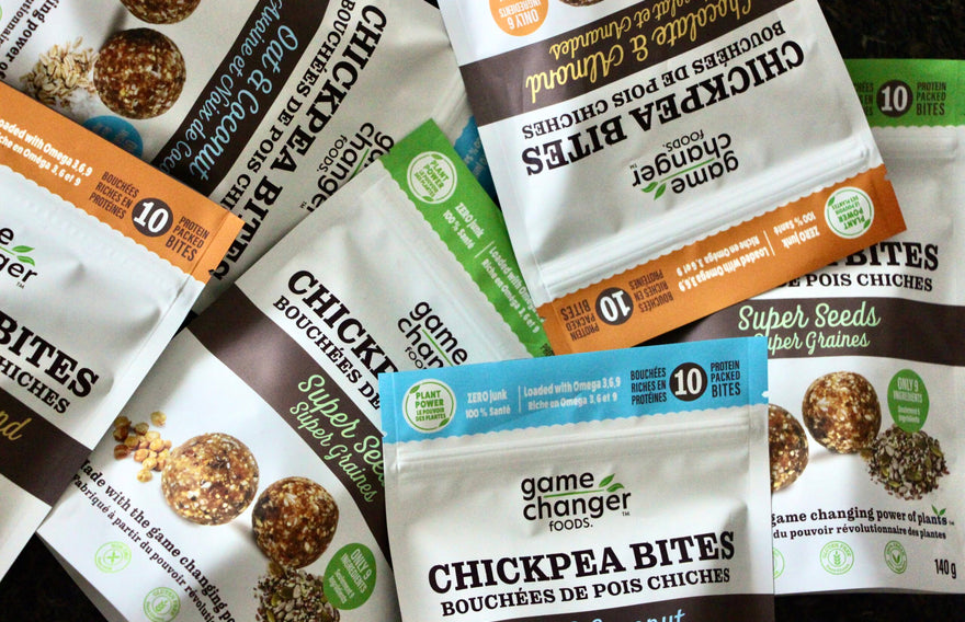 A pile of game changer foods chickpea bites